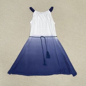 TILII Ombré Dress with Rope and Tassel Belt